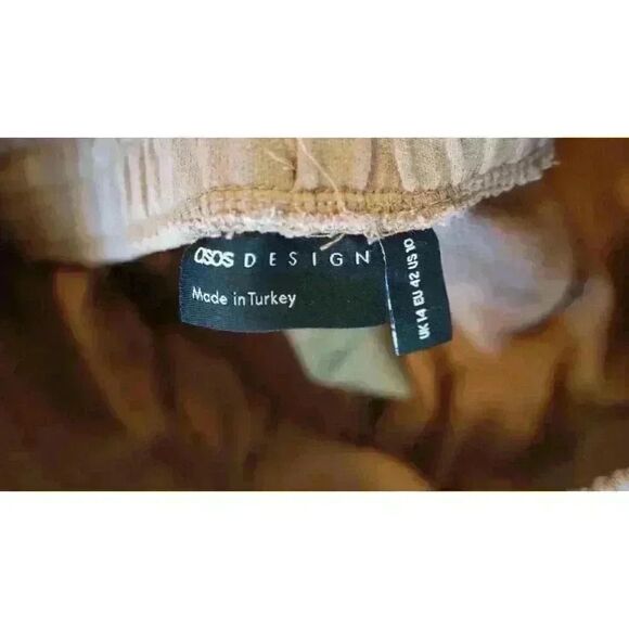 ASOS DESIGN Women’s Wide-Leg Drawstring Pants - Size US 10 - 100% Cotton - Picture 7 of 14